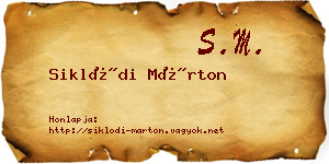 Siklódi Márton névjegykártya